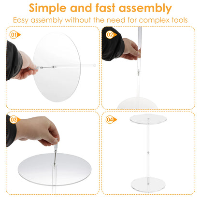 19.7-Inch Clear Acrylic Side Table - Image 3