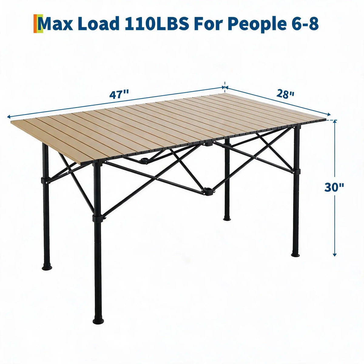 47-Inch Folding Camping Table - Image 2