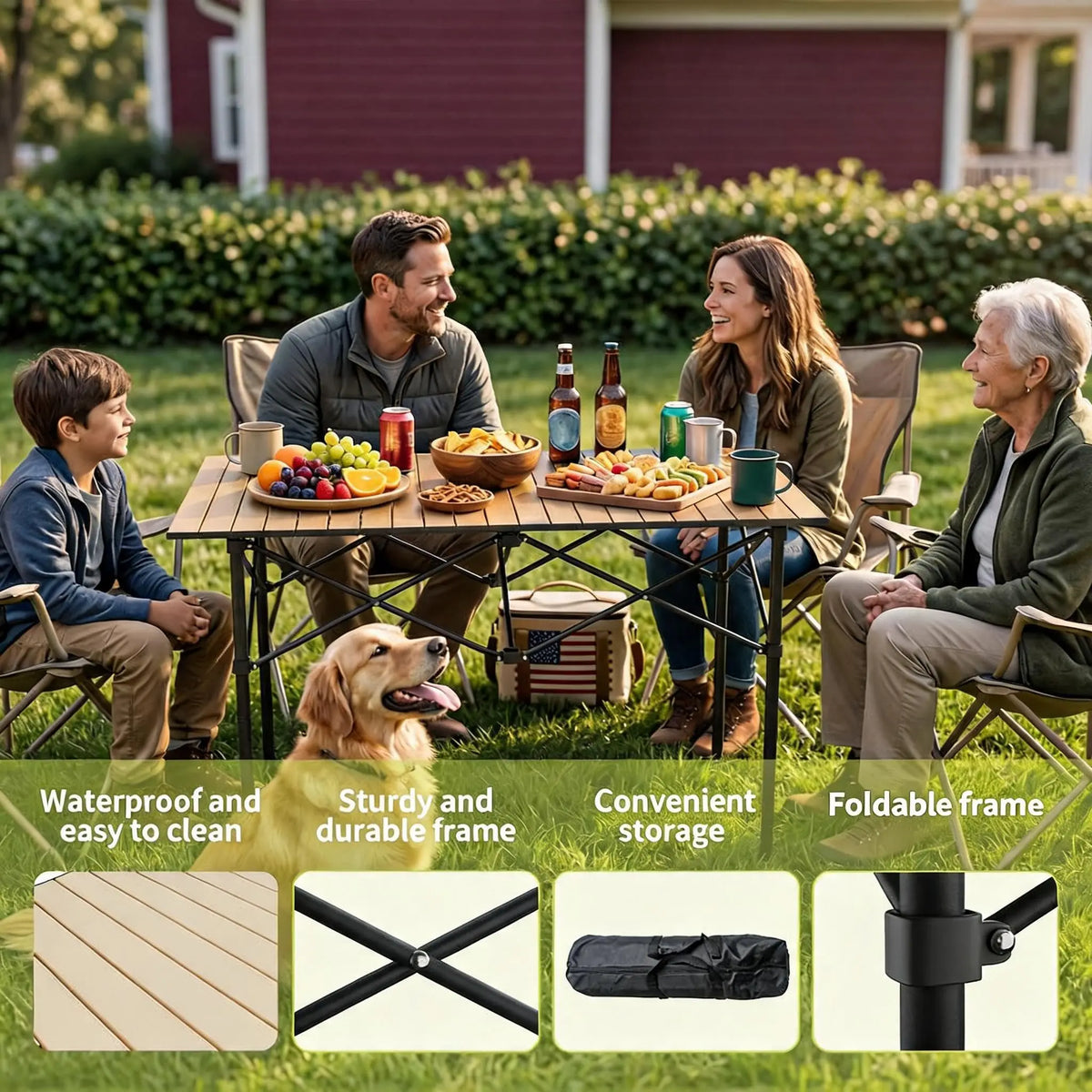 47-Inch Folding Camping Table - Image 3