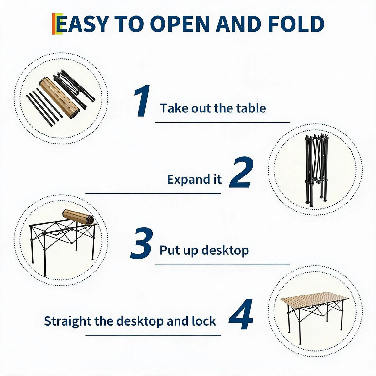 47-Inch Folding Camping Table - Image 6