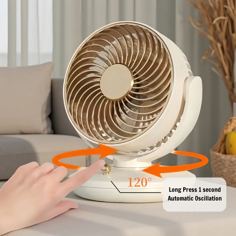 6-Inch Oscillating USB Desk Fan - Image 1
