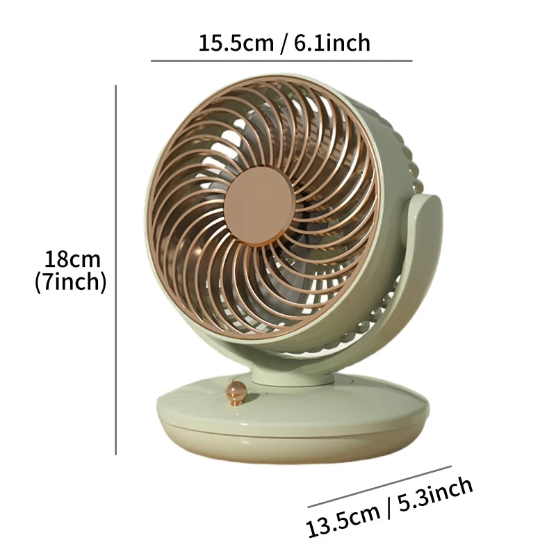 6-Inch Oscillating USB Desk Fan - Image 3