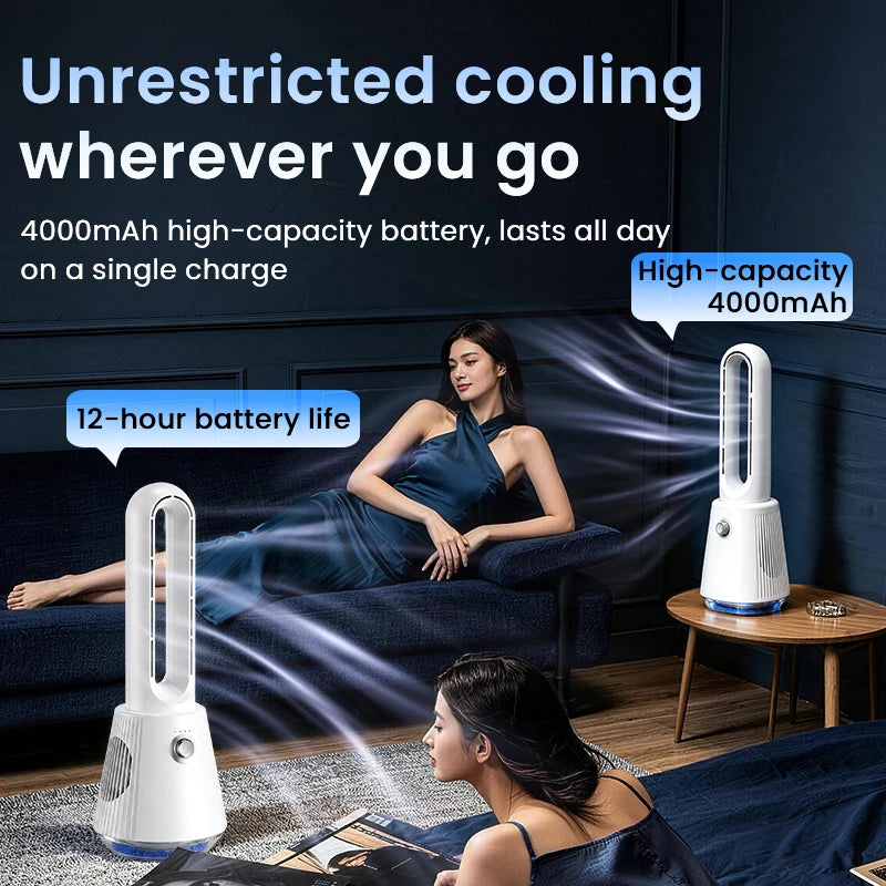 Compact Bladeless Tower Fan - Image 4