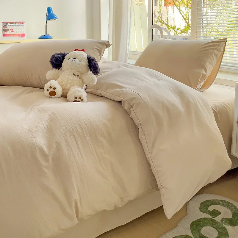Cotton Duvet Cover and Sheet Set, 4 Pieces - Image 1