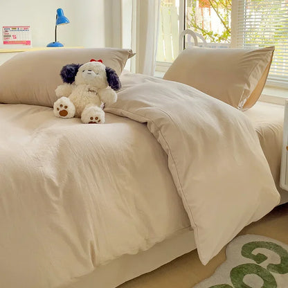 Cotton Duvet Cover and Sheet Set, 4 Pieces - Image 1