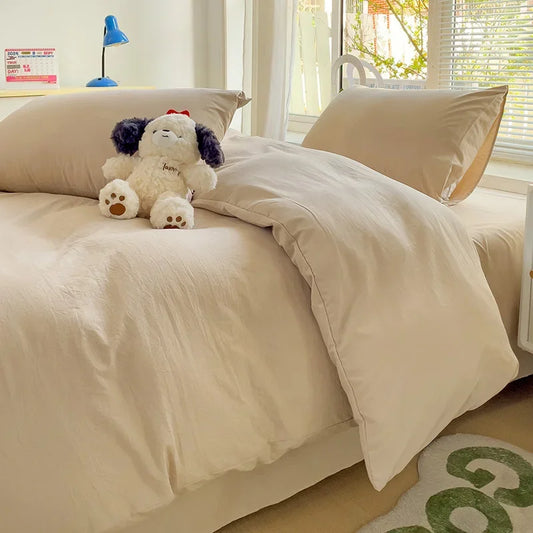 Cotton Duvet Cover and Sheet Set, 4 Pieces - Image 1