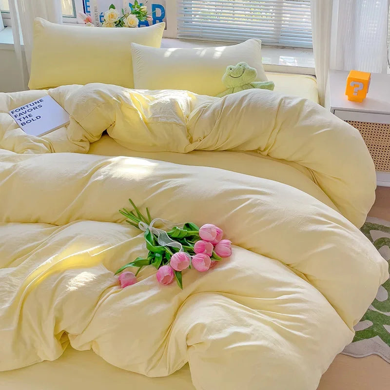Cotton Duvet Cover and Sheet Set, 4 Pieces - Image 4