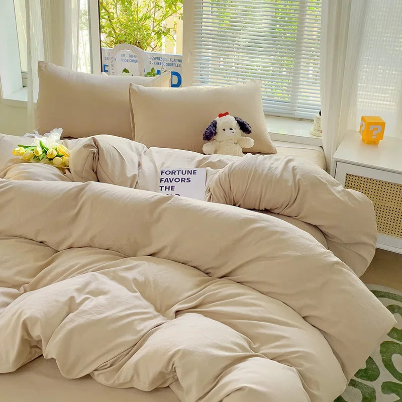 Cotton Duvet Cover and Sheet Set, 4 Pieces - Image 5