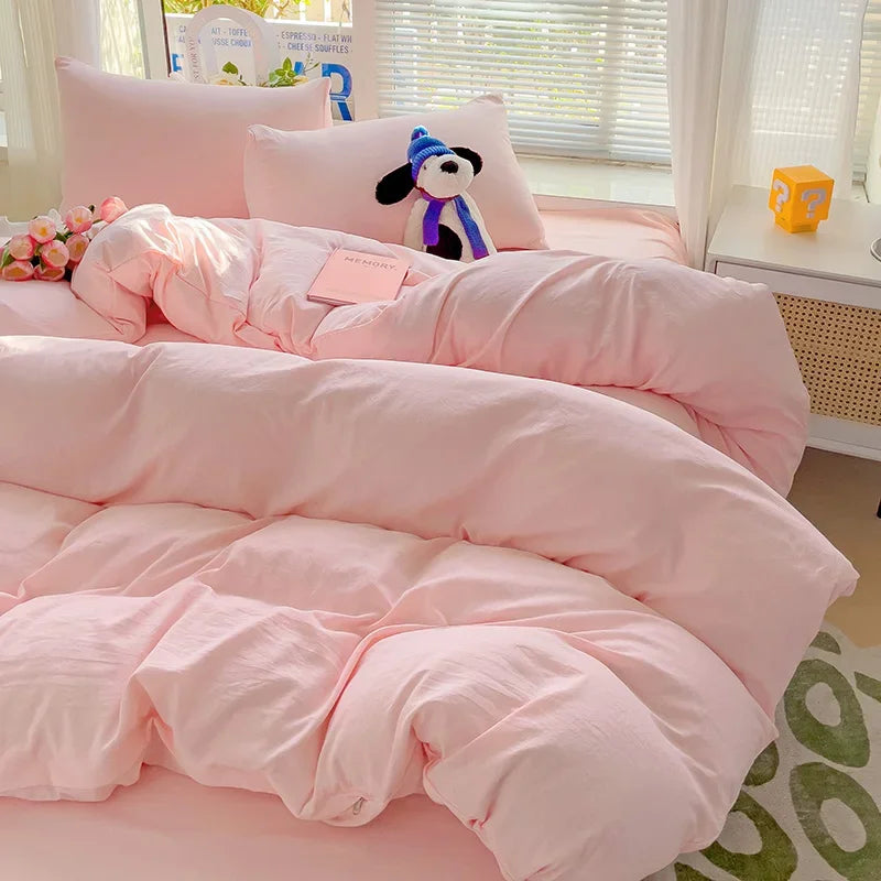 Cotton Duvet Cover and Sheet Set, 4 Pieces - Image 13