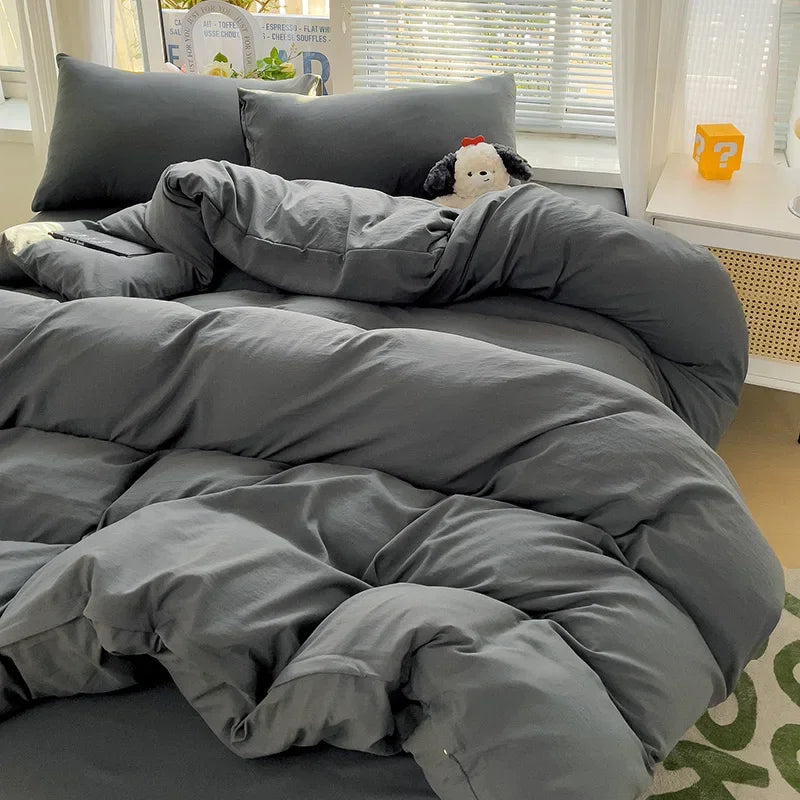 Cotton Duvet Cover and Sheet Set, 4 Pieces - Image 21