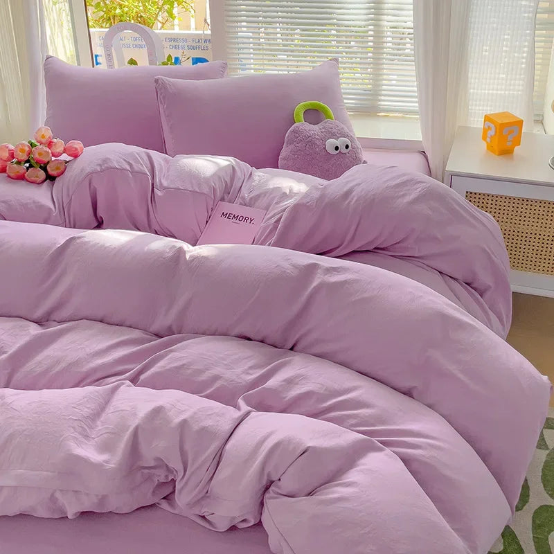 Cotton Duvet Cover and Sheet Set, 4 Pieces - Image 22