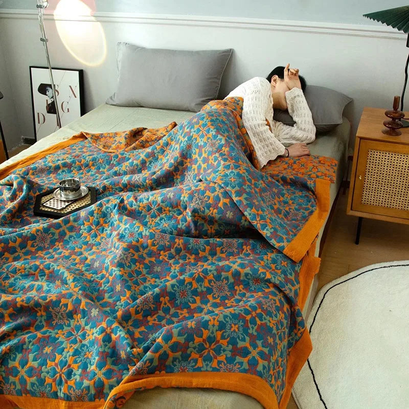 Cotton Jacquard Gauze Blanket - Image 5