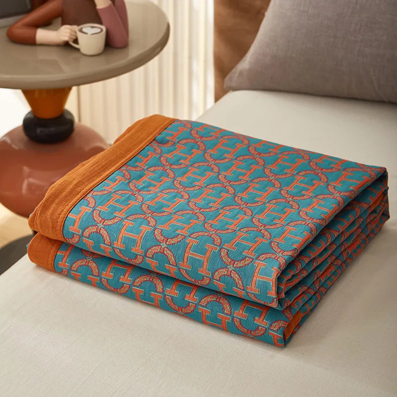 Cotton Jacquard Gauze Blanket - Image 8