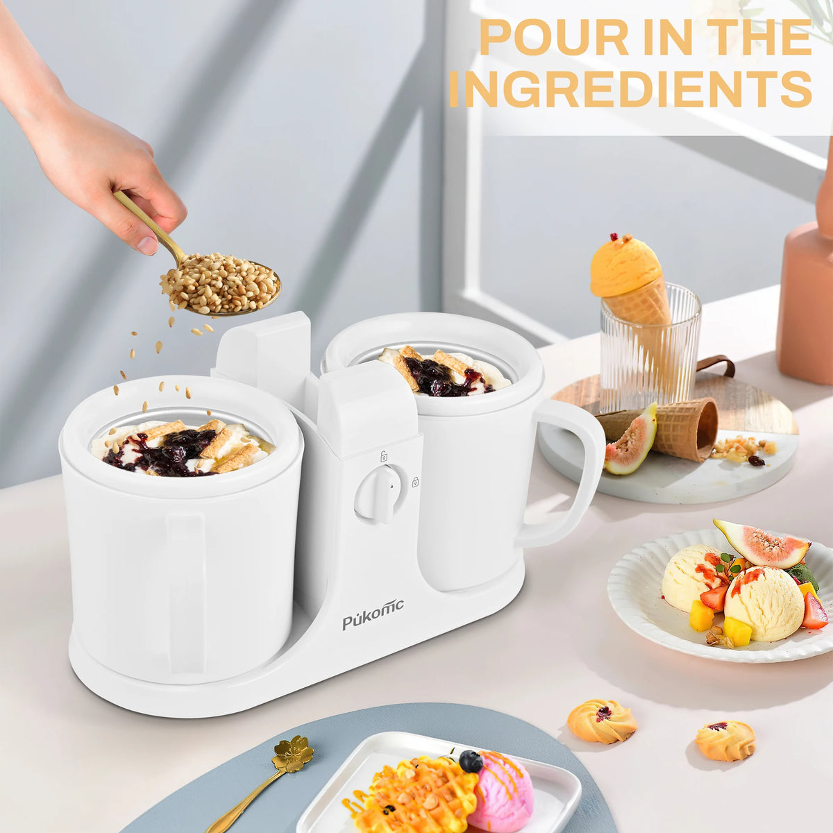 Dual-Cup Ice Cream and Popsicle Maker - Image 2