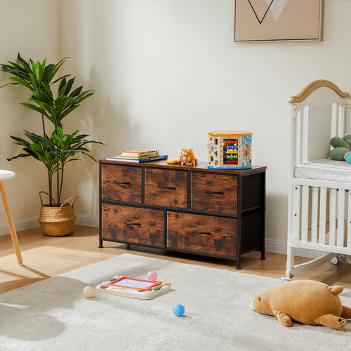 Five-Drawer Fabric Storage Dresser - Image 1