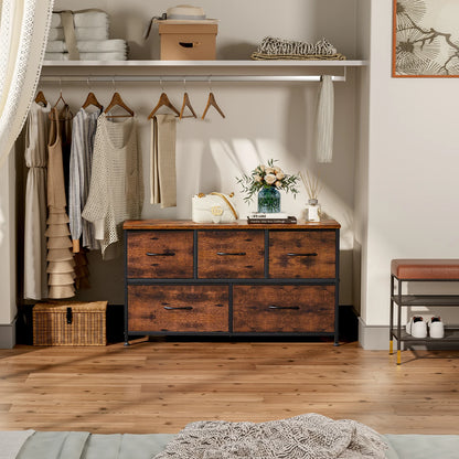 Five-Drawer Fabric Storage Dresser - Image 2