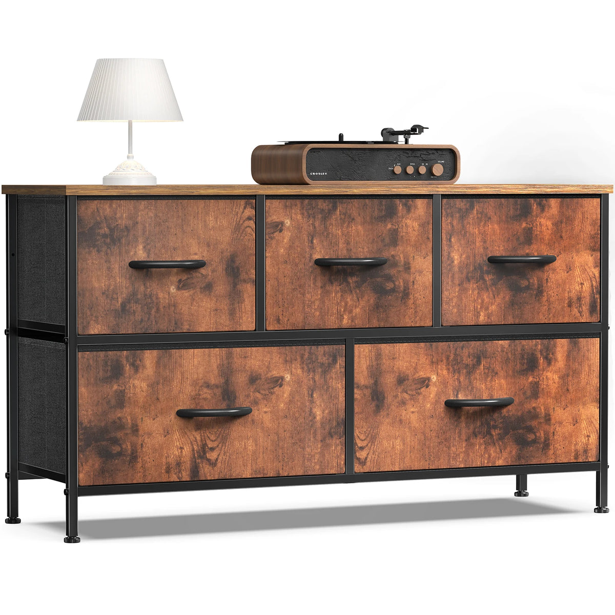 Five-Drawer Fabric Storage Dresser - Image 10