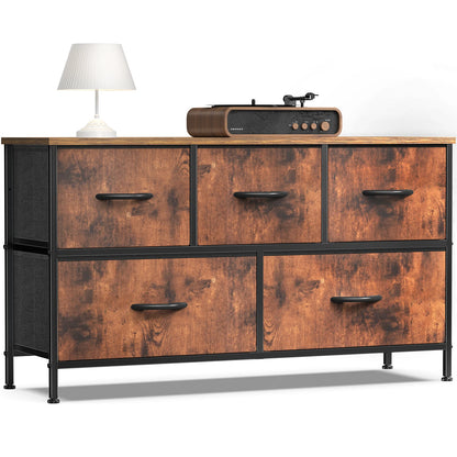 Five-Drawer Fabric Storage Dresser - Image 10