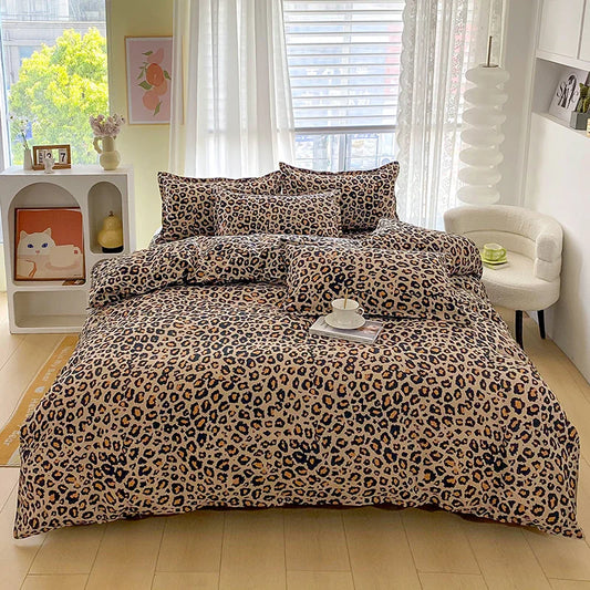 Leopard-Pattern Duvet Cover Set, 3 Pieces - Image 1