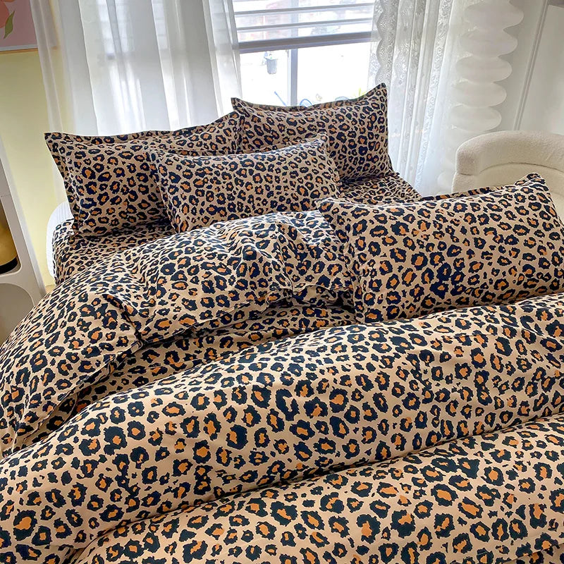 Leopard-Pattern Duvet Cover Set, 3 Pieces - Image 4