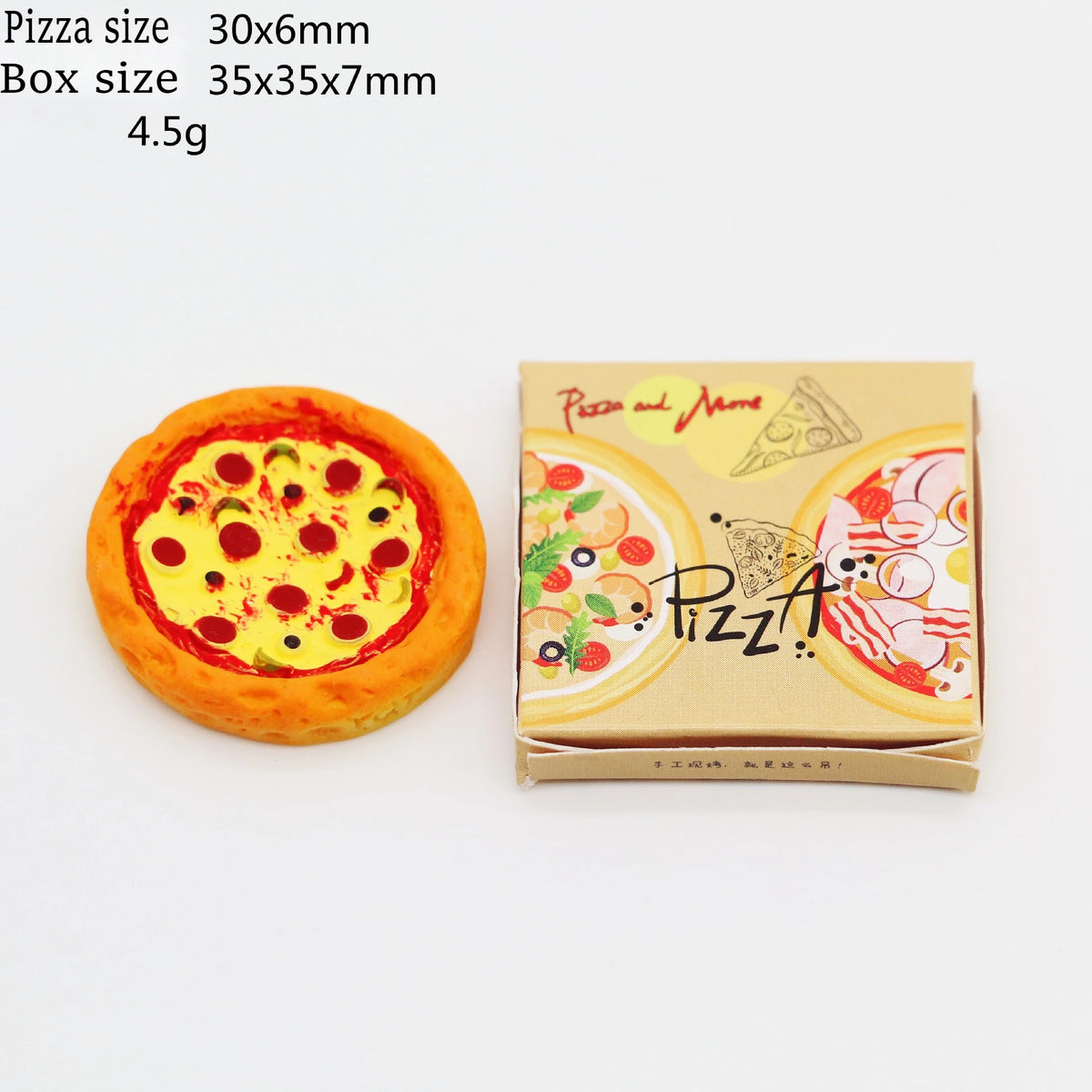 Miniature Pizza Model with Box - Image 6
