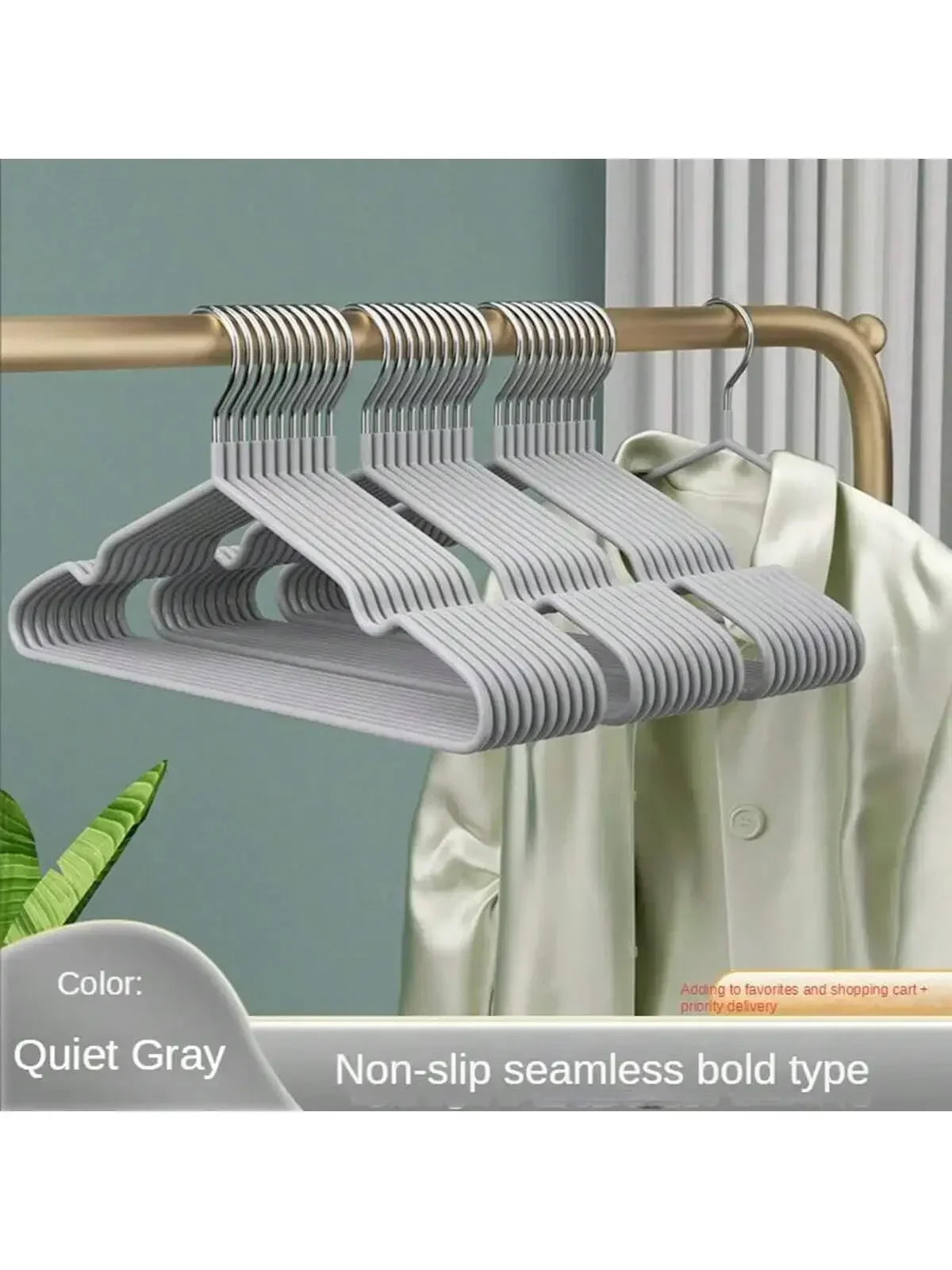 Non-Slip Clothes Hangers, Set of 10 - Image 3