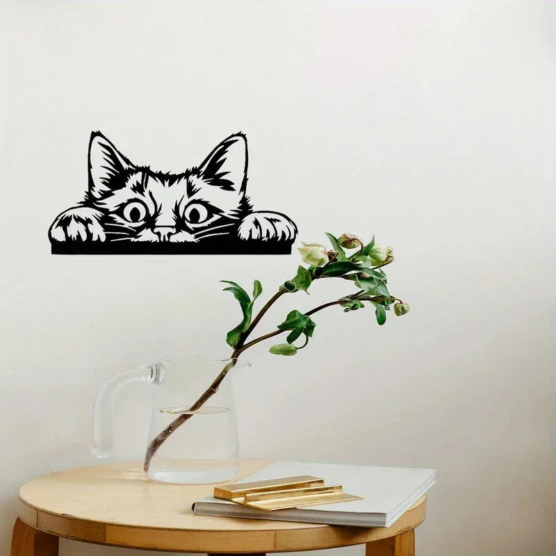 Peekaboo Cat Metal Wall Decoration - Image 2