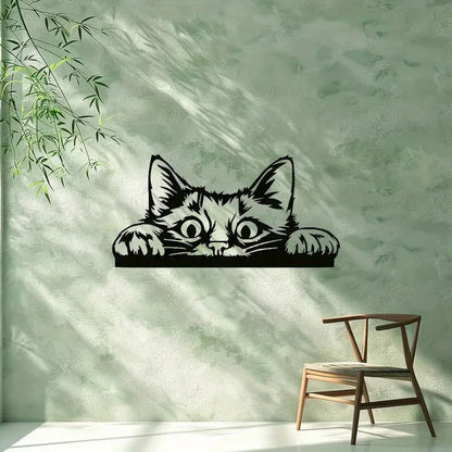 Peekaboo Cat Metal Wall Decoration - Image 5