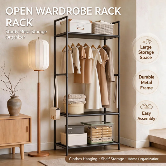 Rolling Metal Garment Rack - Image 1