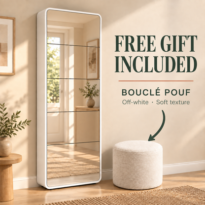 Sagerune 5 Mirror Shoe Cabinet — boucle pouf free gift informational