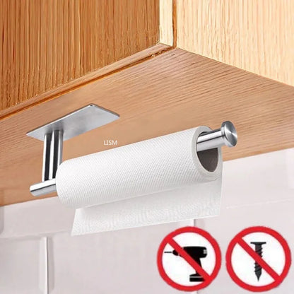 Self-Adhesive Stainless Steel Roll Holder - Image 1