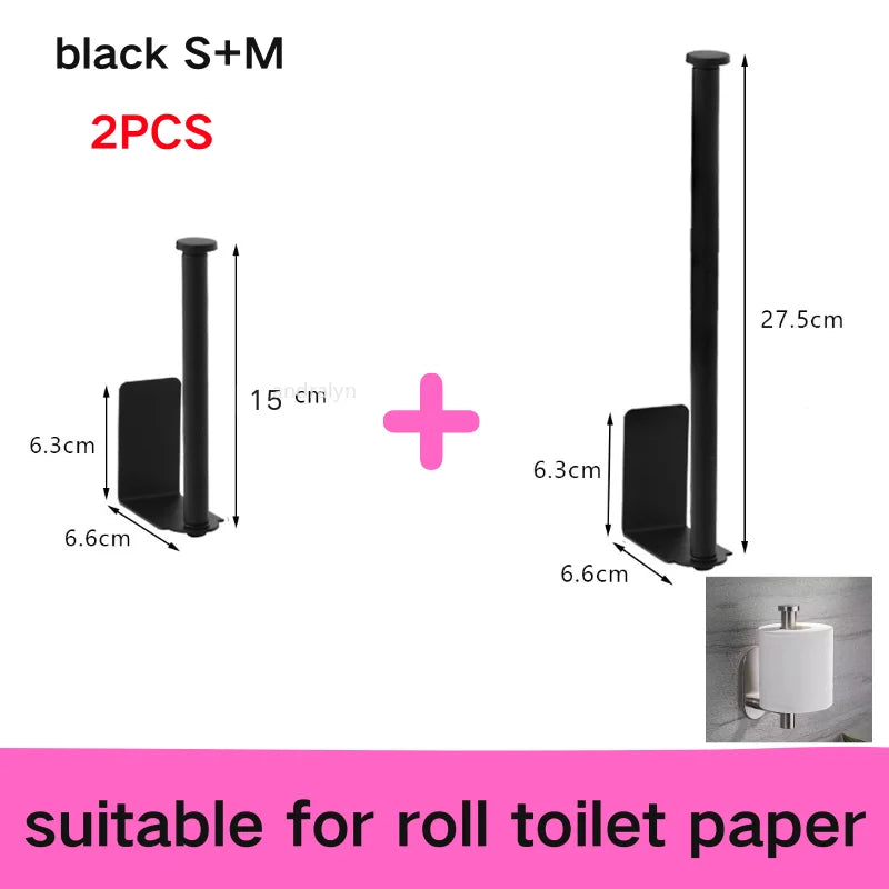 Self-Adhesive Stainless Steel Roll Holder - Image 9