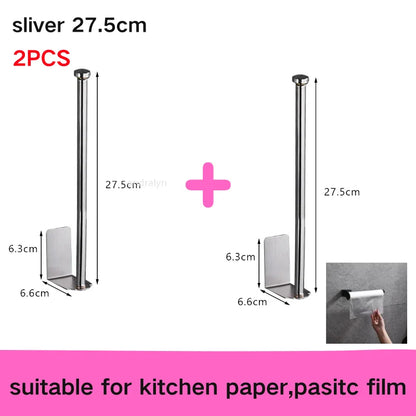 Self-Adhesive Stainless Steel Roll Holder - Image 13