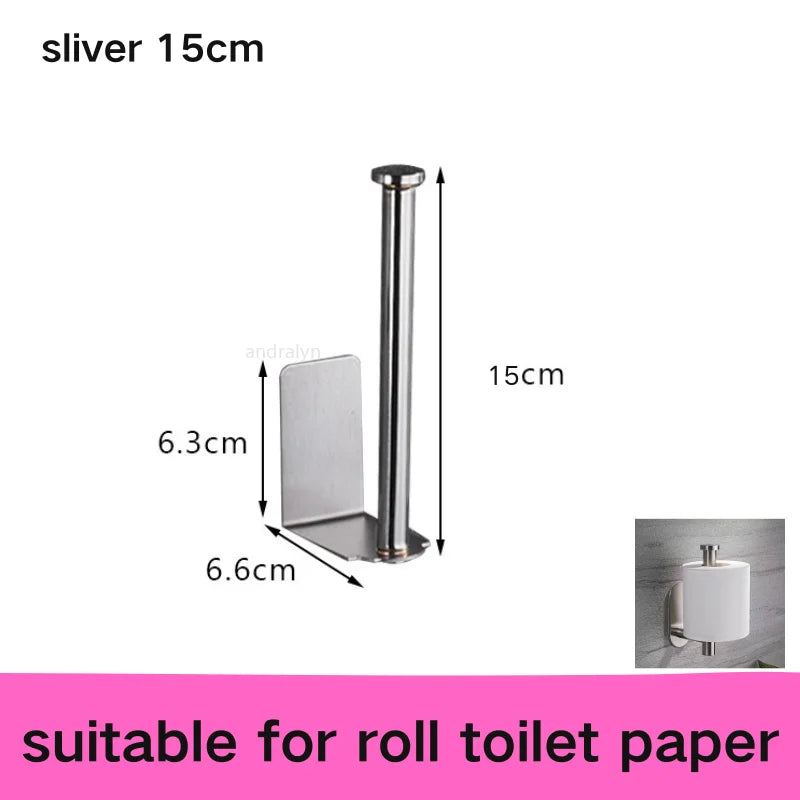 Self-Adhesive Stainless Steel Roll Holder - Image 14