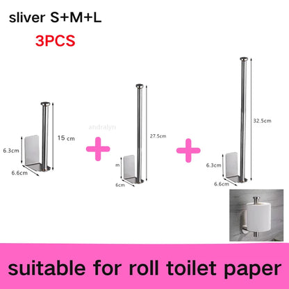 Self-Adhesive Stainless Steel Roll Holder - Image 16