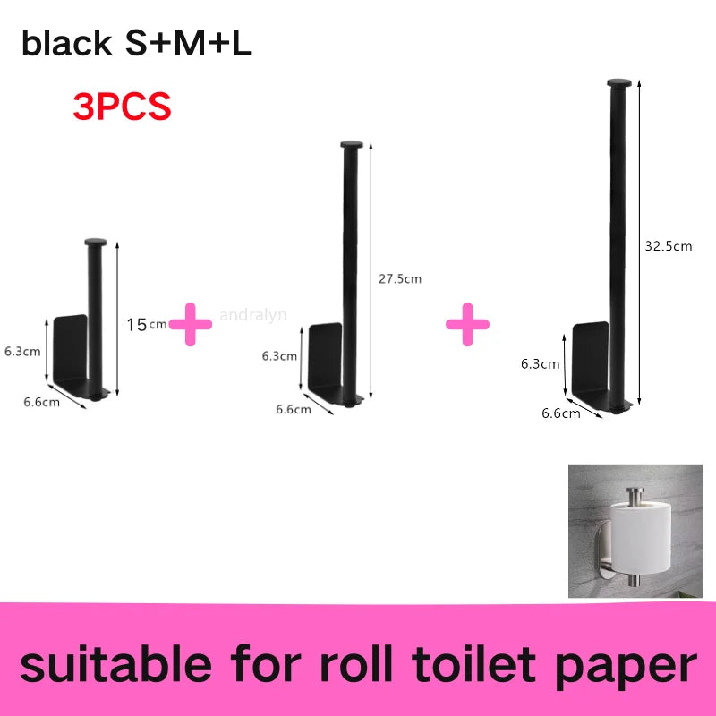 Self-Adhesive Stainless Steel Roll Holder - Image 17