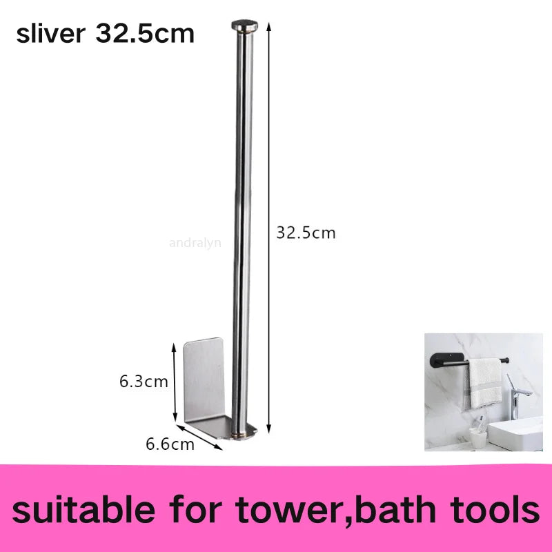 Self-Adhesive Stainless Steel Roll Holder - Image 18