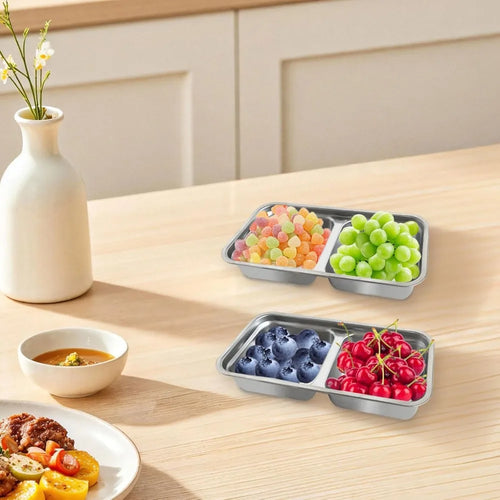 Stainless Steel Snack Container with Lid - Image 1