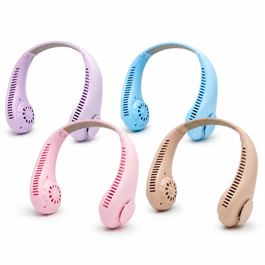 USB-Rechargeable Three-Speed Neck Fan - Image 1