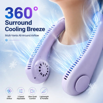 USB-Rechargeable Three-Speed Neck Fan - Image 4